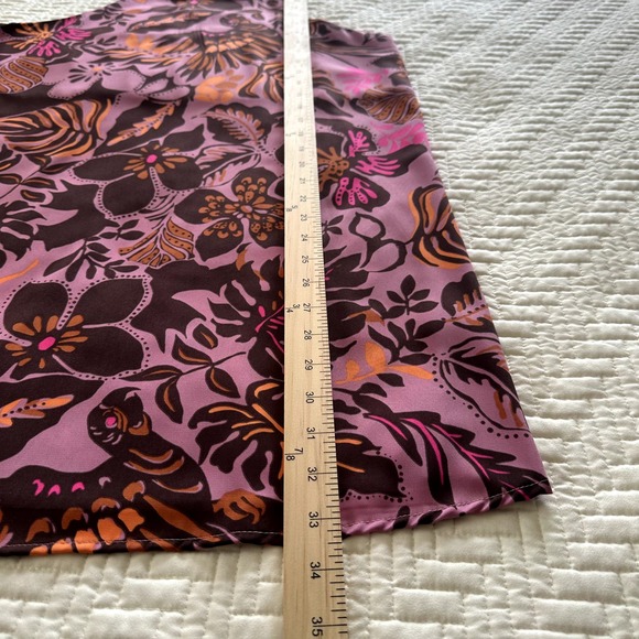 Tyche Pink Halter Mini Dress Tropical Floral Print Size Large - Picture 6 of 6